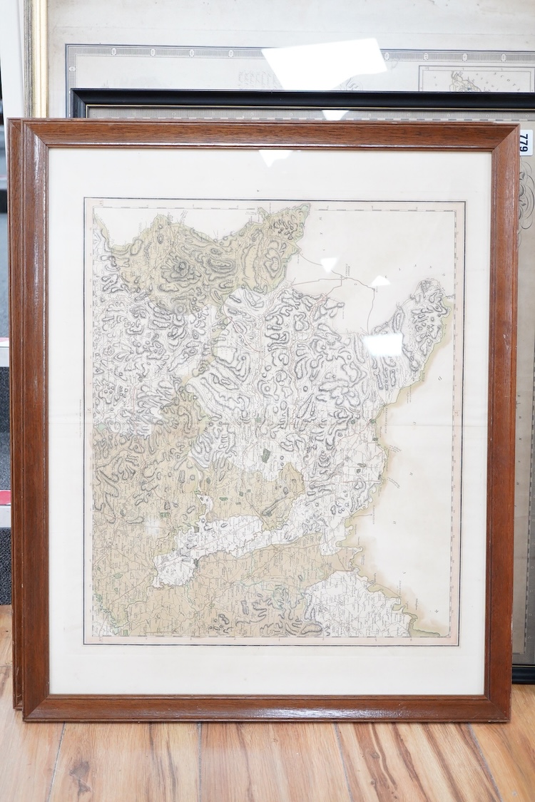 After Charles Smith (1768-1854), a set of four early 19th century engraved maps, A New Map of Yorkshire divided into Ridings & C, London, January 6th 1801, 51 x 64cm